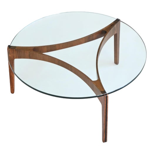 Sculptural Coffee Table in Rosewood by Sven Ellekaer for Christian Linneberg, 1962 For Sale