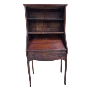 Antique 19th Century Primitive Country Secretary Desk and Bookcase For Sale