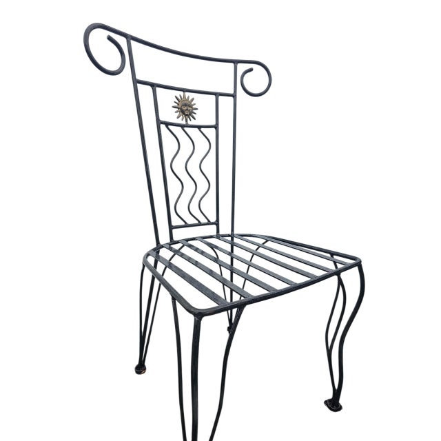 French Style French Style Wrought Iron Chairs, Set of 4 For Sale - Image 4 of 9