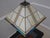 Mission Stickley Harvey Ellis Mission Oak Slag Glass Lamp For Sale - Image 3 of 11