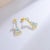 2020s Nina Zhou Aquamarine Moonstone Diamond Earrings in 14k Yellow Gold - a Pair For Sale - Image 5 of 7
