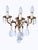 Bronze and Crystal Wall Lamps in the style of King Umberto of Savoy, 1890s, Set of 2 For Sale - Image 4 of 11