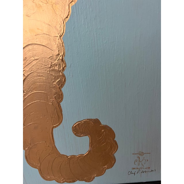 Twin Seahorses in Turquoise Blue, Original Paintings Designed by Cheryl P. Kohloff - Set of 2 For Sale - Image 4 of 4