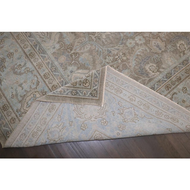 Large Indian Gray Green Antique Rug - 12' x 21'3" For Sale - Image 14 of 16