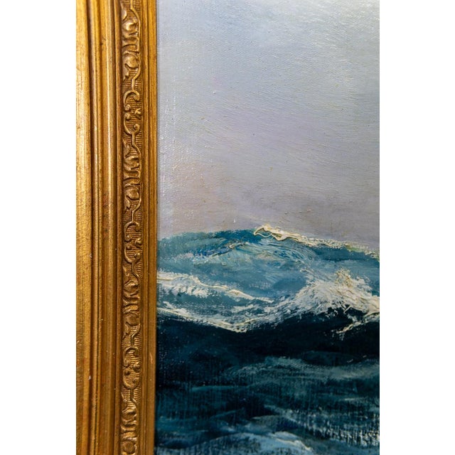 Late 20th Century Masterful Naval Oil on Canvas Painting of the Clipper Ship Thessalus by John Bentham Dinsdale For Sale - Image 11 of 17