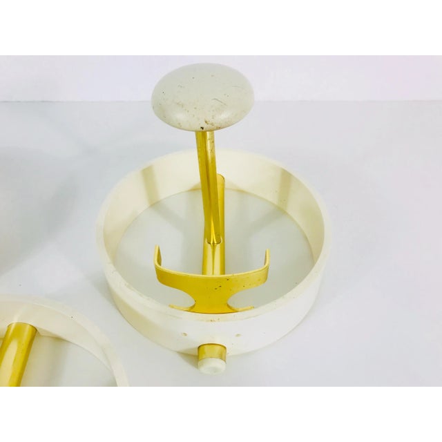 Metal 1960s Large Circular Brass and Metal Coat Racks, Germany - Set of 3 For Sale - Image 7 of 10