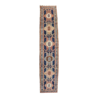 Late 19th Century Tribal Heriz Serapi Runner For Sale