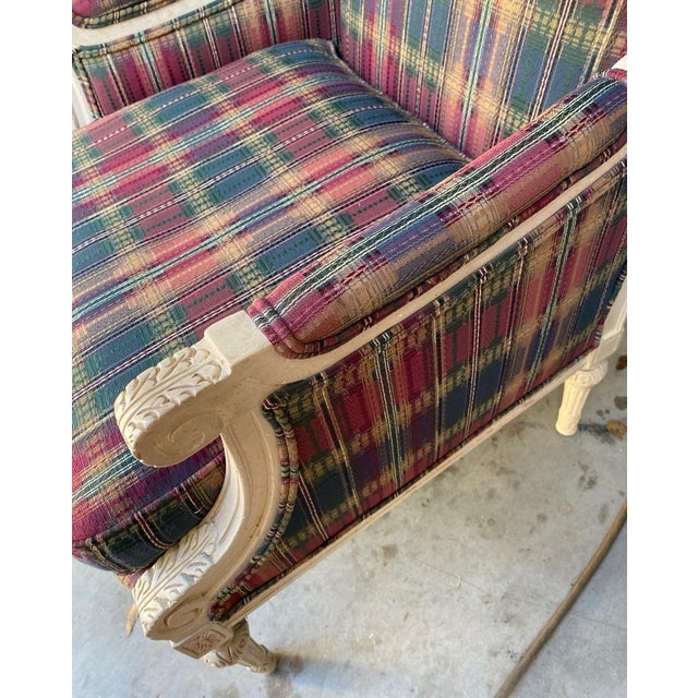 Rustic Style Vintage Highland House Blue and Red Wooden Chair For Sale In Atlanta - Image 6 of 7