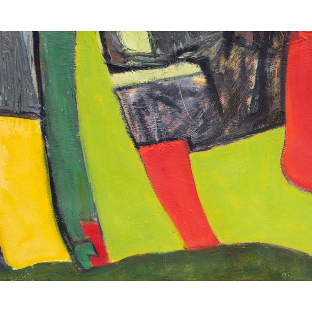 Textile Abstract Oil on Canvas Painting by James L. Bruch For Sale - Image 7 of 8