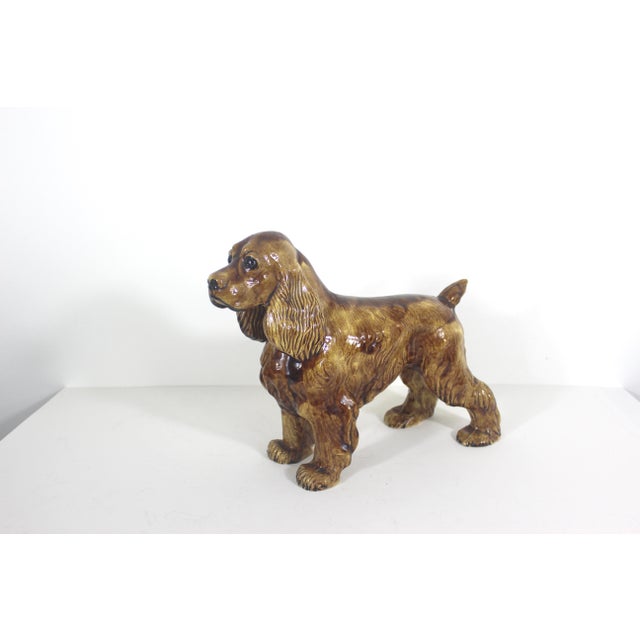 1950’s Red Ceramic Cocker Spaniel For Sale - Image 6 of 9