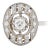 Art Deco Gold Platinum and Diamond Ring, Size 6.5 For Sale