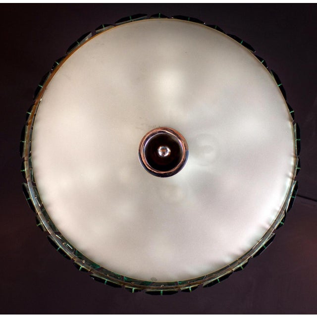 Round Crystal Chandelier attributed to Max Ingrand for Fontana Arte, 1940s For Sale - Image 13 of 15