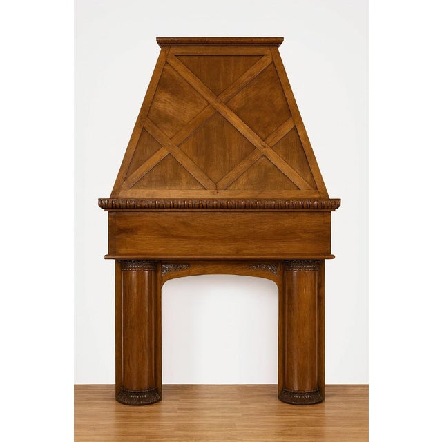 19th Century Architectural Fireplace in Wood For Sale - Image 6 of 6