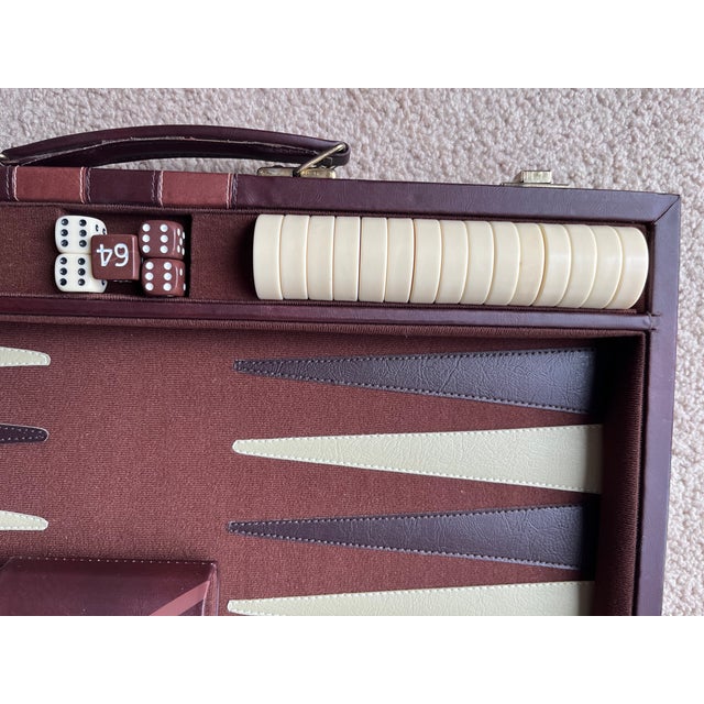 Vintage 24" Tournament Size Backgammon Set-Complete For Sale - Image 4 of 7