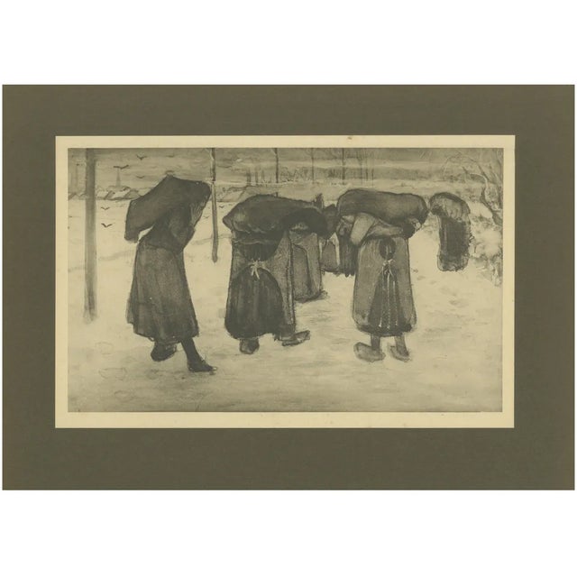 After Vincent Van Gogh, Women Carrying Sacks in the Snow, 1928, Portfolio Print For Sale