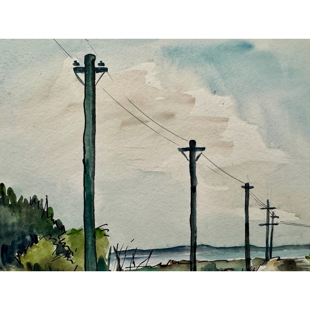 Original watercolor on paper by Henry Emil Salloch, also known as Heinz Emil Salloch, the German-born American artist and...