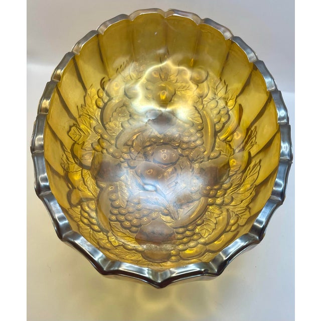 Glass 1960s Indiana Amber Glass Bowl For Sale - Image 7 of 9