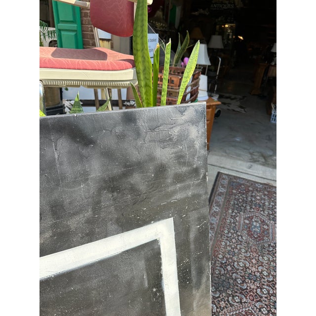 1990s 1990s Large Black and White Abstract Minimalism Painting on Canvas For Sale - Image 5 of 8