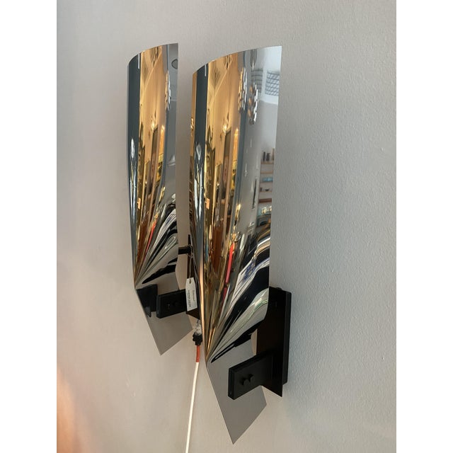 Metal Wall Lamps by Michel Boyer, 1970s, Set of 2 For Sale - Image 7 of 10