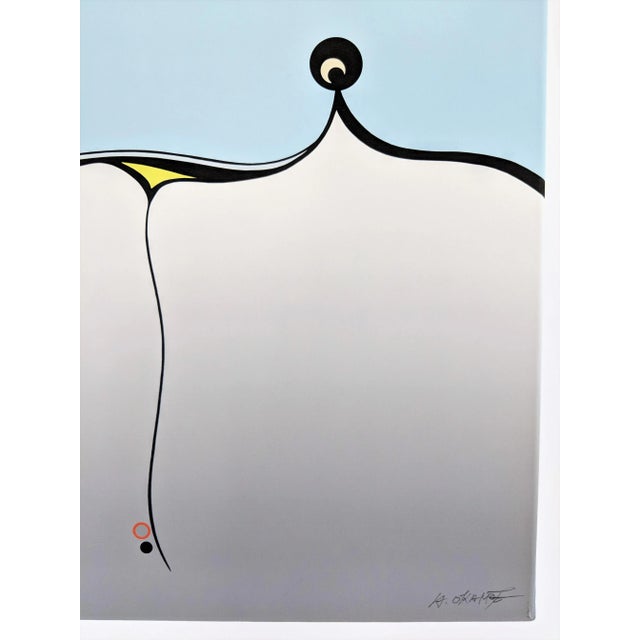 Textile Atsuko Okamoto Abstract Serigraph A. P. Signed "Espana 4 Tranquility" - "Espana 4 Passion" - A Pair For Sale - Image 7 of 13