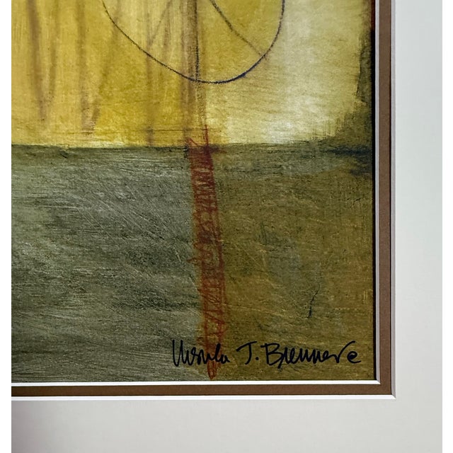 Abstract 2003, Untitled, Abstract Expressionist, Warm Earthy Palette, Iris Giclee on Somerset Textured Fine Art Paper, Framed and Matted, Artist Ursula Brenner For Sale - Image 3 of 10