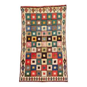Vintage Persian Lori Checkerboard Rug - 03'10 X 06'01