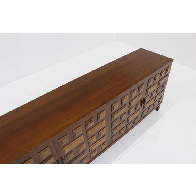 Vintage Spanish Brutalist Sideboard Credenza, 1970s For Sale - Image 10 of 13