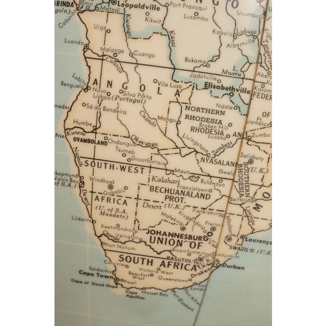 Mid-Century Modern Space Age Inflatable Table Top Globe W/ Metal Stand by c.s. & Hammond & Co. , Usa, C. 1950s For Sale - Image 13 of 18