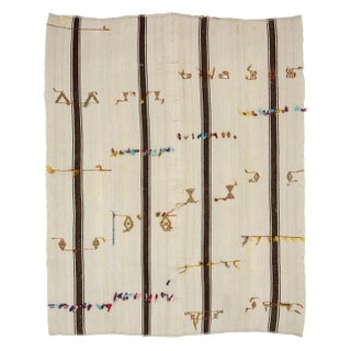 1960s Vintage Turkish Kilim Rug- 6′7″ × 7′10″ For Sale