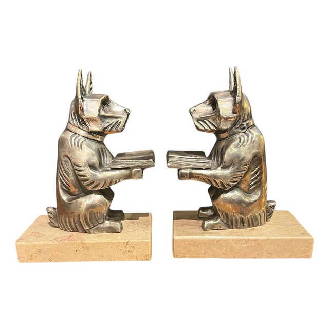 Art Deco Silver Pewter Bookends, 1930s, Set of 2 For Sale - Image 9 of 9