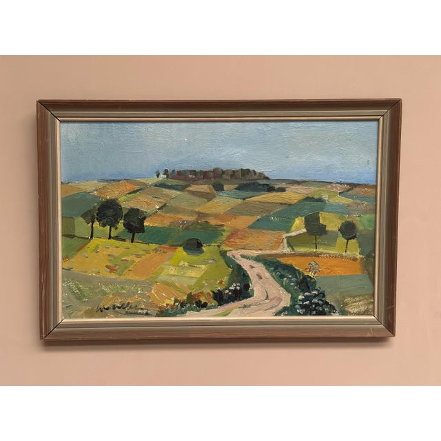 Tage Gavik, Landscape, 1950s, Oil Painting on Panel, Framed For Sale - Image 8 of 18