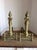 Item: Antique Andirons in Brass, Neoclassical style. Age & Condition: Circa 1900. Good, some patina. Dimensions: 8.5″ wide...