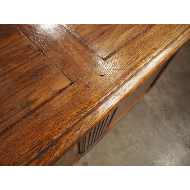 French Carved Oak Coffre Chest or Trunk With Shaped Legs, 20th Century For Sale - Image 11 of 13