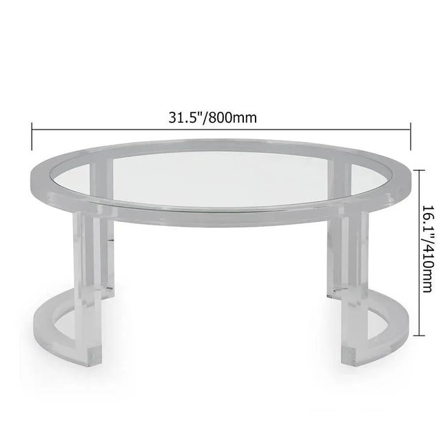 Not Yet Made - Made To Order Oval Acrylic Coffee Table For Sale - Image 5 of 6