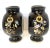 Pair of Late 19th Century Victorian Ebony Bristol Glass Vases For Sale - Image 9 of 12