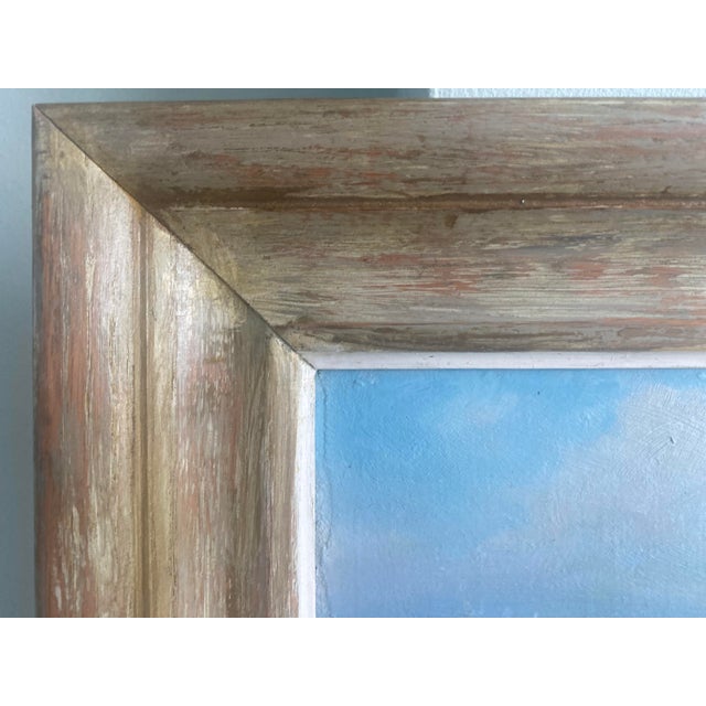 Blue Fred Pye Well-Listed Artist Original Early Seascape Painting Bald Head For Sale - Image 8 of 15