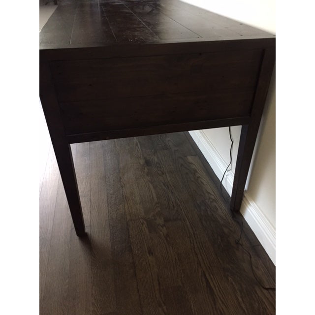 Rustic Crate and Barrel Morris Chocolate Brown Writing Desk Chairish