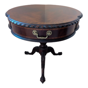 Henkel Harris Clover Top Mahogany Drum Table