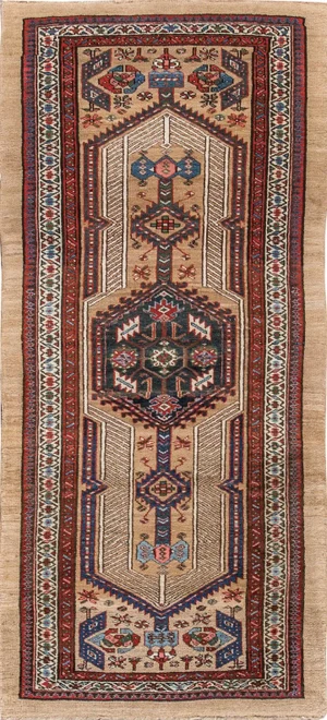 1950s Apadana Persian Serab Rug, 3'3" X 7'5"