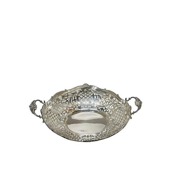 Silver Dutch Silver Bread Basket by Hooijkaas, Schoonhoven, 1966 For Sale - Image 8 of 9