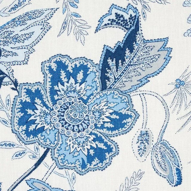 French Schumacher Sandoway Vine Fabric in Delft For Sale - Image 3 of 3