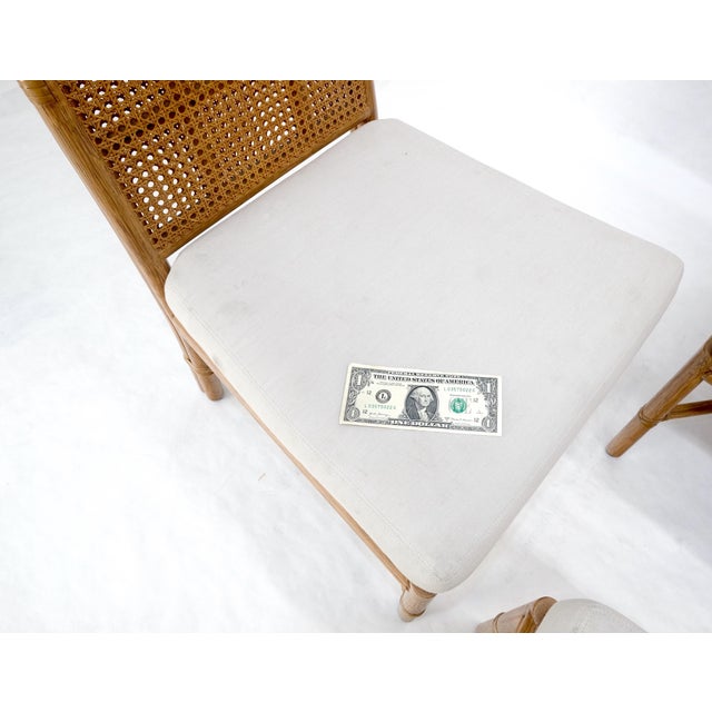 Set of 6 Mid Century Modern McGuire Cane 7 Rattan Dining Chairs MINT For Sale - Image 13 of 15