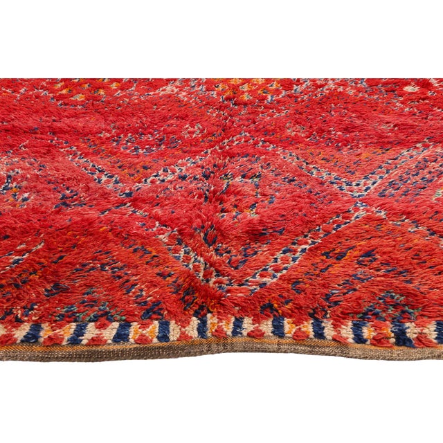 Berber Tribes of Morocco Vintage Beni M'Guild Moroccan Rug, 05'08 X 11'05 For Sale - Image 4 of 10