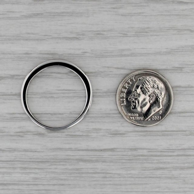 0.22ctw Princess Diamond Wedding Band 14k White Gold Size 8.5 Stackable For Sale In Greensboro - Image 6 of 8