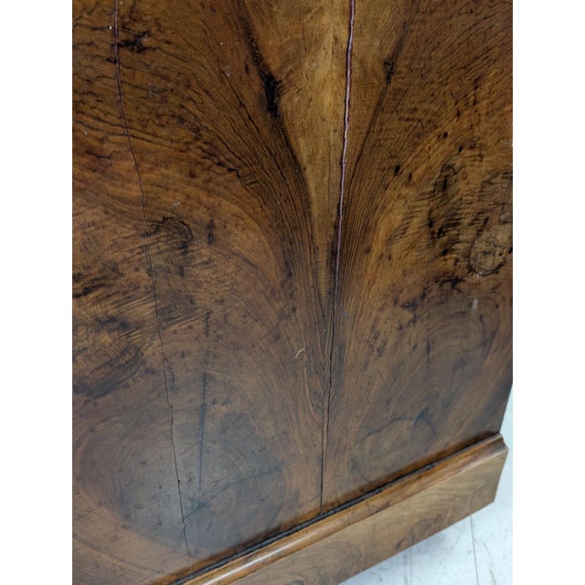 Antique French Louis Philippe Burl Walnut Marble-Top Commode, Circa 1850’s For Sale - Image 9 of 12