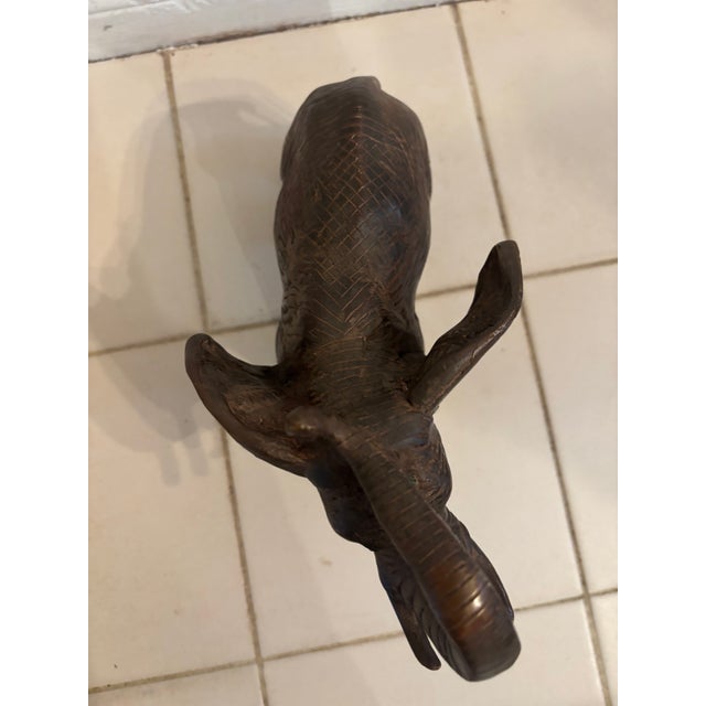 Bronze Cast Bronze African Elephant Figure, 19th Century For Sale - Image 8 of 10