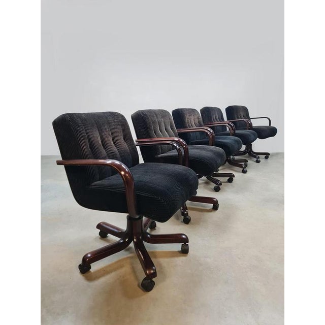 Vintage Swivel Office Desk Chairs, 1970s, Set of 5 For Sale - Image 3 of 7