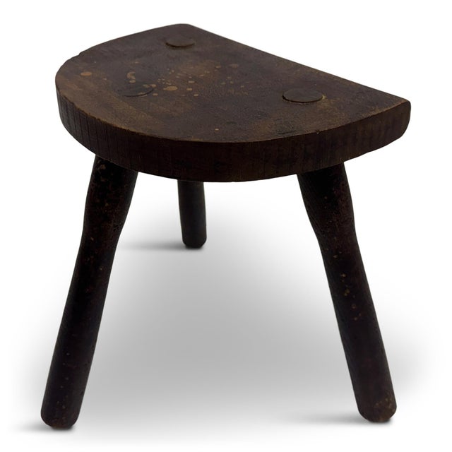 French D-Shaped Milking Stool, 1950s For Sale - Image 10 of 10