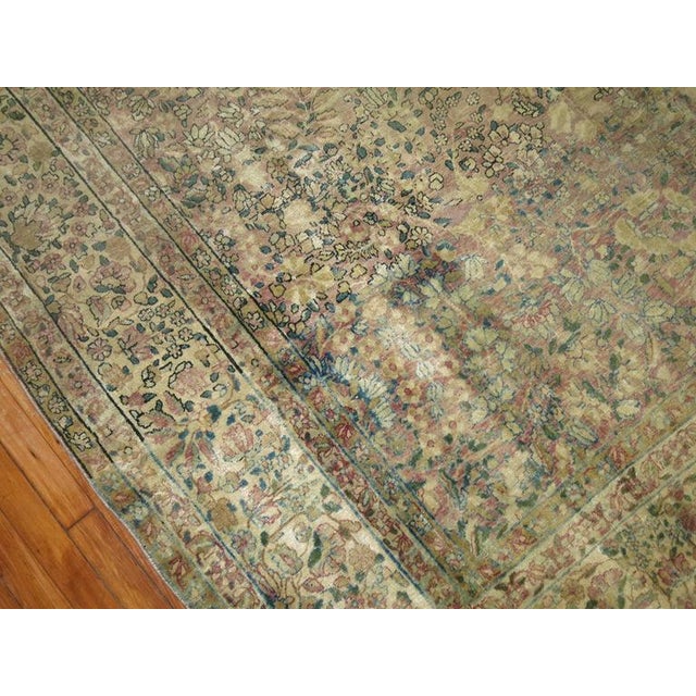 Lavender Antique Zabihi Collection Kerman Lavender Color Room Size Rug - 8'7" x 12' For Sale - Image 8 of 10