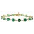 8 Ct Natural Brazilian Emerald and Diamond Tennis Bracelet 14 Karat Yellow Gold For Sale - Image 15 of 18